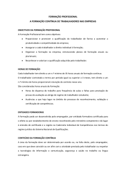 a forma&ccedil;&atilde;o cont&iacute;nua de trabalhadores nas empresas