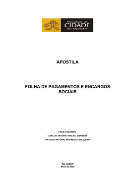 apostila folha de pagamentos e encargos sociais