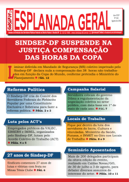 SindSep-dF SuSpende na JuSti&ccedil;a compenSa&ccedil;&atilde;o daS horaS da copa