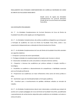 Curr&iacute;culo Nov&iacute;ssimo - Faculdade Farias Brito