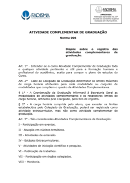 Atividade Complementar de Graduação