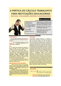 A PRATICA Do cALcULo TRABALHISTA PARA
