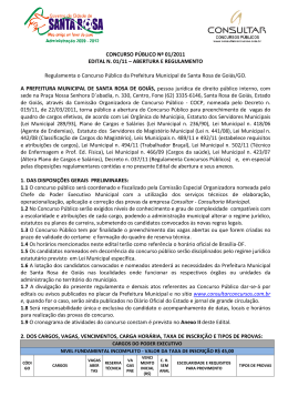 CONCURSO P&Uacute;BLICO N&ordm; 01/2011 EDITAL N. 01/11