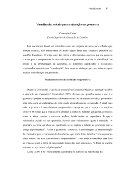 Visualiza&ccedil;&atilde;o, ve&iacute;culo para a educa&ccedil;&atilde;o em geometria