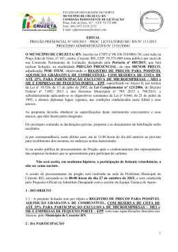 edital pp 058-2015 - Prefeitura Municipal de Cruzeta/RN
