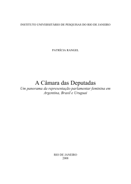 A C&acirc;mara das Deputadas