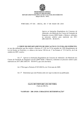 Portaria Nr 036/DECEx - Departamento de Educa&ccedil;&atilde;o e Cultura do