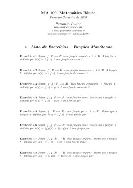 Fun&ccedil;&otilde;es Mon&oacute;tonas