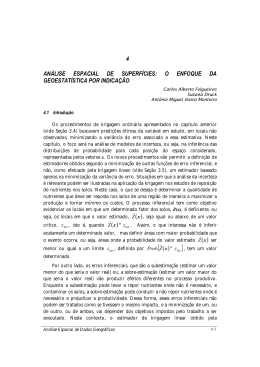 An&aacute;lise de Superf&iacute;cies por Geoestat&iacute;stica Indicadora