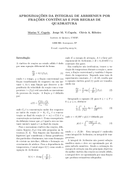 Oral Aproxima&ccedil;&otilde;es da Integral de Arrhenius por Fra&ccedil;&otilde;es Cont&iacute;nuas