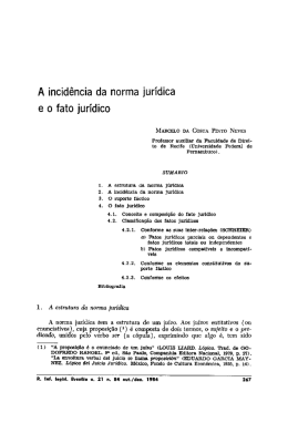 A incid&ecirc;ncia da norma jur&iacute;dica