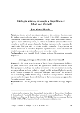 Etología animal, ontología y biopolítica en Jakob von Uexküll