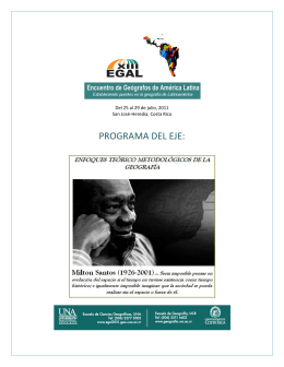 programa del eje - XIII Encuentro de Geógrafos de América Latina