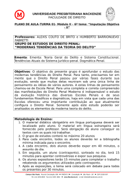 Imputa&ccedil;&atilde;o Objetiva II - Modernas Tend&ecirc;ncias da Teoria do Delito