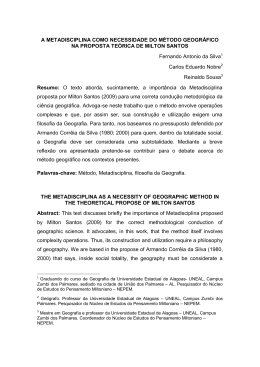 a metadisciplina como necessidade do m&eacute;todo