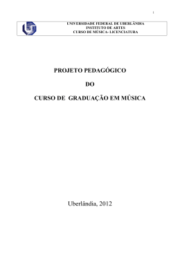Projeto Pol&iacute;tico-Pedag&oacute;gico do Curso de Gradua&ccedil;&atilde;o em