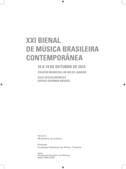 XXI BIenal de M&uacute;sIca BrasIleIra conteMpor&acirc;nea