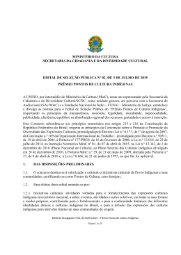 Edital - Minist&eacute;rio da Cultura