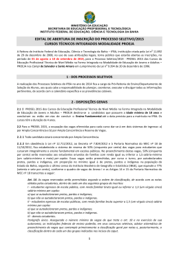 EDITAL DE ABERTURA DE INSCRI&Ccedil;&Atilde;O