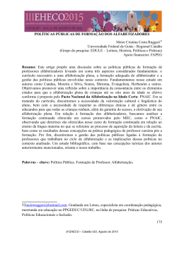 POL&Iacute;TICAS P&Uacute;BLICAS DE FORMA&Ccedil;&Atilde;O DOS