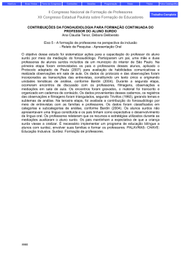 II Congresso Nacional de Forma&ccedil;&atilde;o de Professores XII Congresso