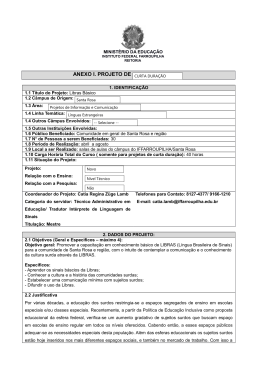 ANEXO I. PROJETO DE - Instituto Federal de Educa&ccedil;&atilde;o, Ci&ecirc;ncia e
