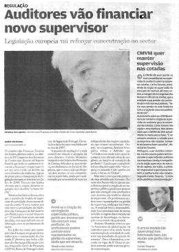 Auditores vão financiar novo supervisor