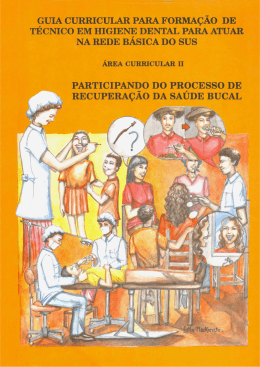 Guia curricular para forma&ccedil;&atilde;o de t&eacute;cnico em