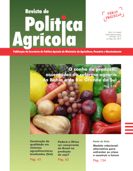 Revista de Pol&iacute;tica Agr&iacute;cola n&ordm; 3/2015