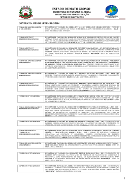 ESTADO DE MATO GROSSO - Prefeitura de Tangar&aacute; da Serra