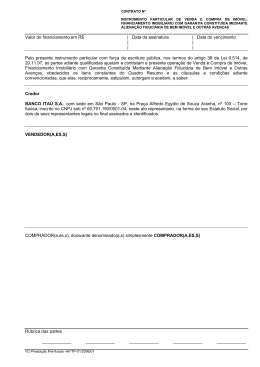 Valor do financiamento em R$ | Data da assinatura