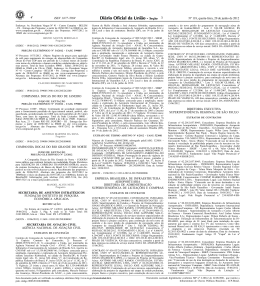 Extrato dos contratos de concess&atilde;o