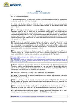 SE&Ccedil;&Atilde;O VII DO PAGAMENTO E RECOLHIMENTO Art. 55. O imposto