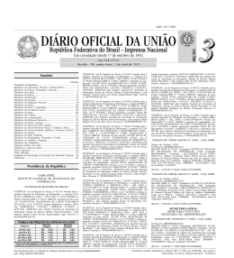 Sumário Presidência da República - Secretaria