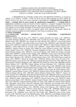 1 c&acirc;mara legislativa do distrito federal concurso