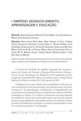 i simp&oacute;sio desenvolvimento, aprendizagem e educa&ccedil;&atilde;o
