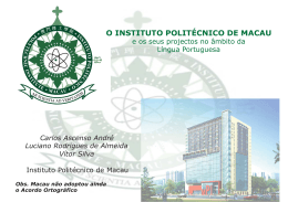 o instituto politécnico de macau - II Conferência Língua Portuguesa