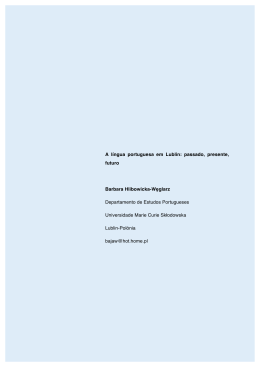 A língua Portuguesa em Lublin: passado, presente, futuro