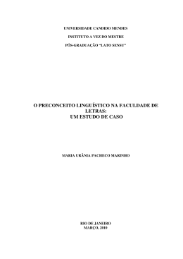 o preconceito linguístico na faculdade de letras