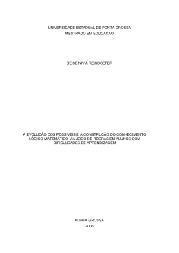 A evolução dos possíveis e a construção do conhecimento