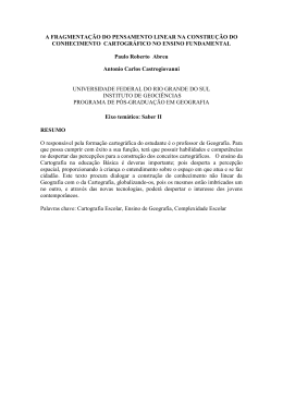 A FRAGMENTA&Ccedil;&Atilde;O DO PENSAMENTO LINEAR NA