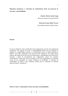 A relev&acirc;ncia do conhecimento t&aacute;cito em processos de inova&ccedil;&atilde;o e