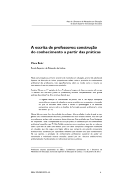 A escrita de professores: constru&ccedil;&atilde;o do conhecimento a partir das
