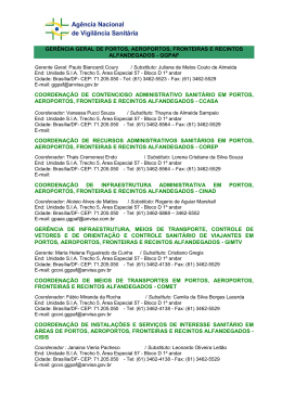 gerência geral de portos, aeroportos, fronteiras e recintos