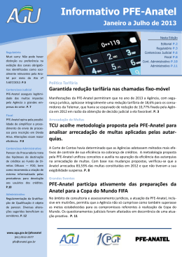 Informativo PFE-Anatel n&ordm; 02 - Advocacia