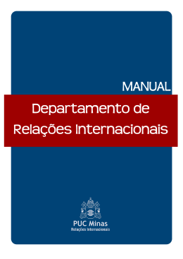Manual do Departamento - Rela&ccedil;&otilde;es Internacionais da PUC Minas