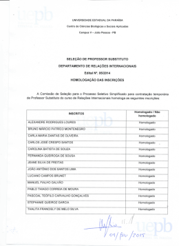 seleção de professor substituto departamento de relações