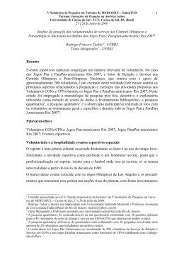 An&aacute;lise da atua&ccedil;&atilde;o dos voluntariados de servi&ccedil;o aos Comit&ecirc;s