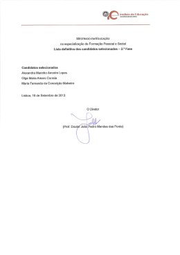 Forma&ccedil;&atilde;o Pessoal e Social