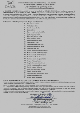 2&ordf; Rela&ccedil;&atilde;o dos Candidatos Habilitados
